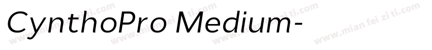 CynthoPro Medium字体转换